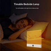 YSJ-019 Plus Clear Acrylic LED Bedside Lamp - Type-C Charging - White