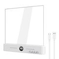 YSJ-019 Plus Clear Acrylic LED Bedside Lamp - Type-C Charging - White