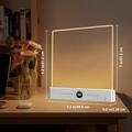 YSJ-019 Plus Clear Acrylic LED Bedside Lamp - Type-C Charging - White