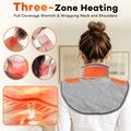 YT06 USB Heated Shoulder and Neck Wrap with Smart Monitoring - Grey