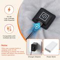 YT06 USB Heated Shoulder and Neck Wrap with Smart Monitoring - Grey