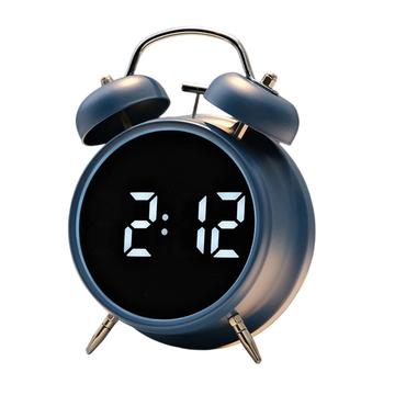 YY6031 Ultra-Loud Digital Alarm Clock with Voice Activation - 120db - Navy Blue