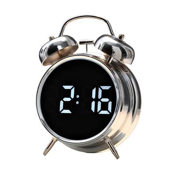 YY6031 Ultra-Loud Digital Alarm Clock with Voice Activation - 120db - Silver