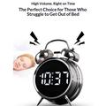 YY6031 Ultra-Loud Digital Alarm Clock with Voice Activation - 120db - Silver