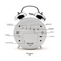 YY6031 Ultra-Loud Digital Alarm Clock with Voice Activation - 120db - Silver