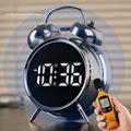 YY6031 Ultra-Loud Digital Alarm Clock with Voice Activation - 120db - White