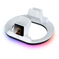 YZC-523 Dual Charging Stand for PS5/PS5 Edge Controller - RGB Dock, OLED Display - White