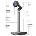 Yesido C303 360° Rotating Adjustable Magnetic Desktop Phone Stand - Black