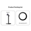 Yesido C303 360° Rotating Adjustable Magnetic Desktop Phone Stand - Black