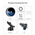 Yesido C326 Qi2 25W Magnetic Wireless Car Charger with Cooling - Black