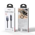 Yesido CA138C 66W Fast Charging USB-C Cable with Digital Display - 1.2m - Black