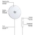 Yesido DS41 Qi2.2 25W Magnetic Wireless Charger - White