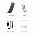 Yesido KB49 Tri-Fold Wireless Keyboard with Touchpad, Numeric Keypad, Stand - English