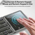 Yesido KB49 Tri-Fold Wireless Keyboard with Touchpad, Numeric Keypad, Stand - English