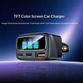 Yesido Y75 105W 3-Port Car Charger with TFT Display - Black