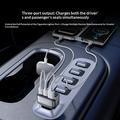 Yesido Y75 105W 3-Port Car Charger with TFT Display - Black