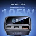 Yesido Y75 105W 3-Port Car Charger with TFT Display - Black