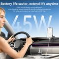 Yesido Y75 105W 3-Port Car Charger with TFT Display - Black