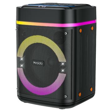 Yesido YSW51 45W TWS Bluetooth Speaker with Dual Microphones, RGB Lights - Black