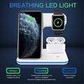 Z5 3-in-1 15W Wireless Charging Stand - iPhone/Android/Apple Watch/AirPods - White