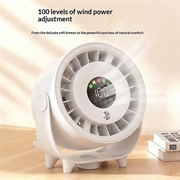 Z6 2-in-1 Cooling Desktop Fan with Humidifier Function - USB Rechargeable - White