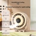 Z6 2-in-1 Cooling Desktop Fan with Humidifier Function - USB Rechargeable - Beige