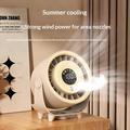 Z6 2-in-1 Cooling Desktop Fan with Humidifier Function - USB Rechargeable - Beige