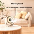 Z6 2-in-1 Cooling Desktop Fan with Humidifier Function - USB Rechargeable - Beige