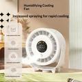 Z6 2-in-1 Cooling Desktop Fan with Humidifier Function - USB Rechargeable - White