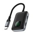 ZC4339 3-in-1 USB-C OTG Adapter / Hub with 60W PD Fast Charging - Black
