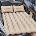 ZD-431 Inflatable Car Sleeping Mattress with 2 Pillows, Air Pump - Beige