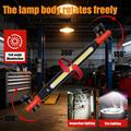ZJ-8905 COB Magnetic Work Light - 400lm, USB-C Rechargeable - Black / Red