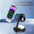 ZJ05 3-in-1 Qi 2.2 Magnetic Wireless Charger 25W - Black