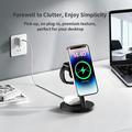 ZJ05 3-in-1 Qi 2.2 Magnetic Wireless Charger 25W - Black