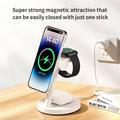 ZJ05 3-in-1 Qi 2.2 Magnetic Wireless Charger 25W - Black
