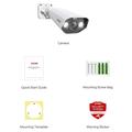 ZOSI 5MP PoE Add-On Security Camera with Sound Light Siren - White