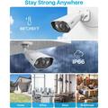 ZOSI 5MP PoE Add-On Security Camera with Sound Light Siren - White