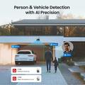 ZOSI C180 2-Pack 4K PoE Security Cameras with Person/Vehicle Detection - White