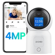 Zosi C519M 4MP Smart WiFi Security Camera with AI Person Detection - White