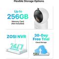 Zosi C519M 4MP Smart WiFi Security Camera with AI Person Detection - White
