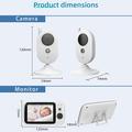 ZR303B Baby Monitor with 3.2" LCD, Two-Way Audio, and Temperature Alert