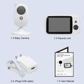 ZR303B Baby Monitor with 3.2" LCD, Two-Way Audio, and Temperature Alert