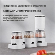 ZT-006 Cordless Electric Spice Grinder with Dual Compartments - White