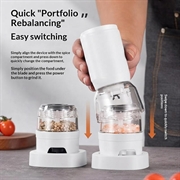 ZT-006 Cordless Electric Spice Grinder with Dual Compartments - White