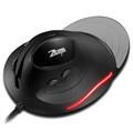 Zelotes T-30 Vertical Gaming Mouse with 6 Buttons - Black