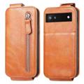 Zipper Pocket Xiaomi Redmi 10C Vertical Flip Case - Black