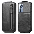 Zipper Pocket Xiaomi Redmi 10C Vertical Flip Case - Black
