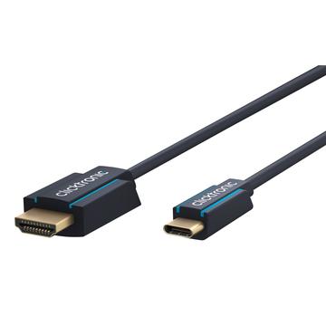 Clicktronic Premium USB-C to HDMI Adapter Cable - 3m - Black