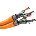 Goobay S/FTP CAT 7A Duplex Network Cable - 100m - Orange