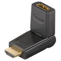 Goobay HDMI 2.0 180-degree Adapter - Gold Plated - Black